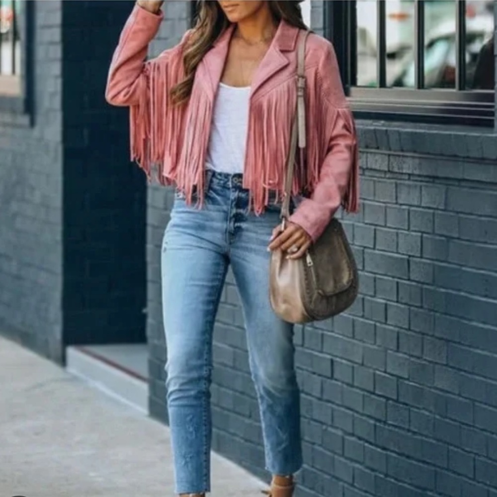Vici Pink Fringe Jacket